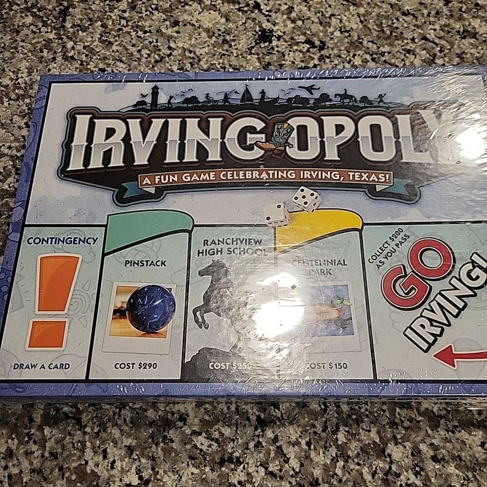 Irvingopoly Irving Texas Monopoly‎ Board Game by Late for the Sky